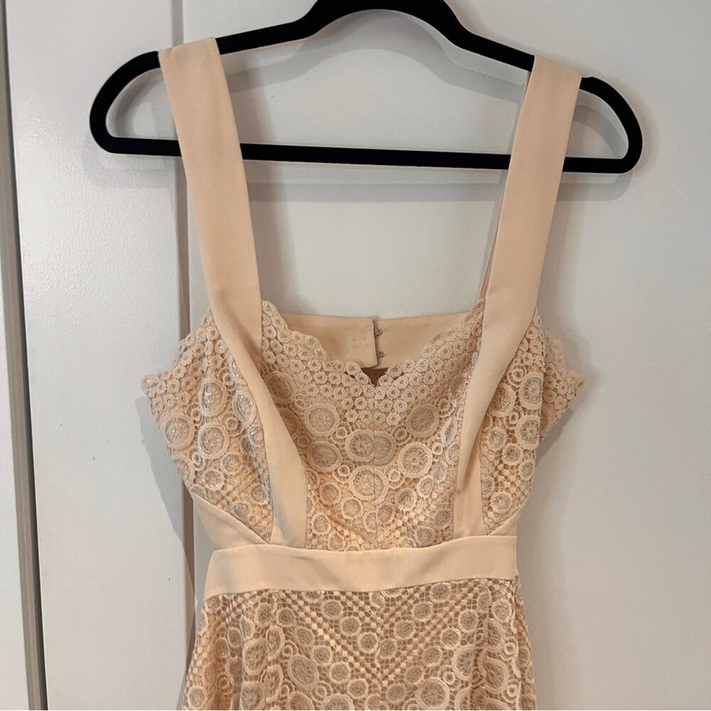 New Bcbgmaxazria Cream Open Back Alena Dress Sz 10 - image 3